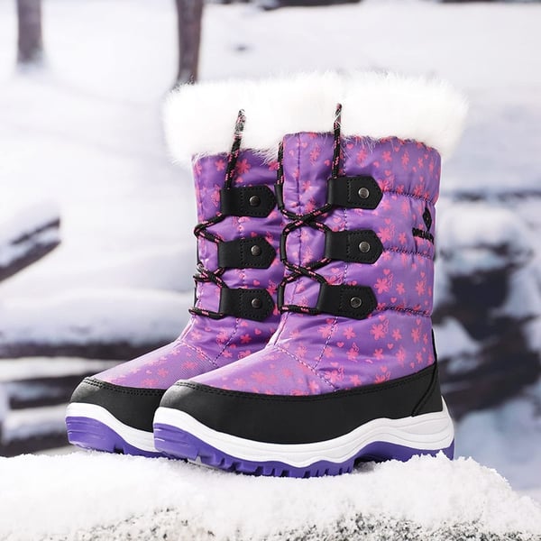 Kids Winter Snow Boots - PURPLE - 5